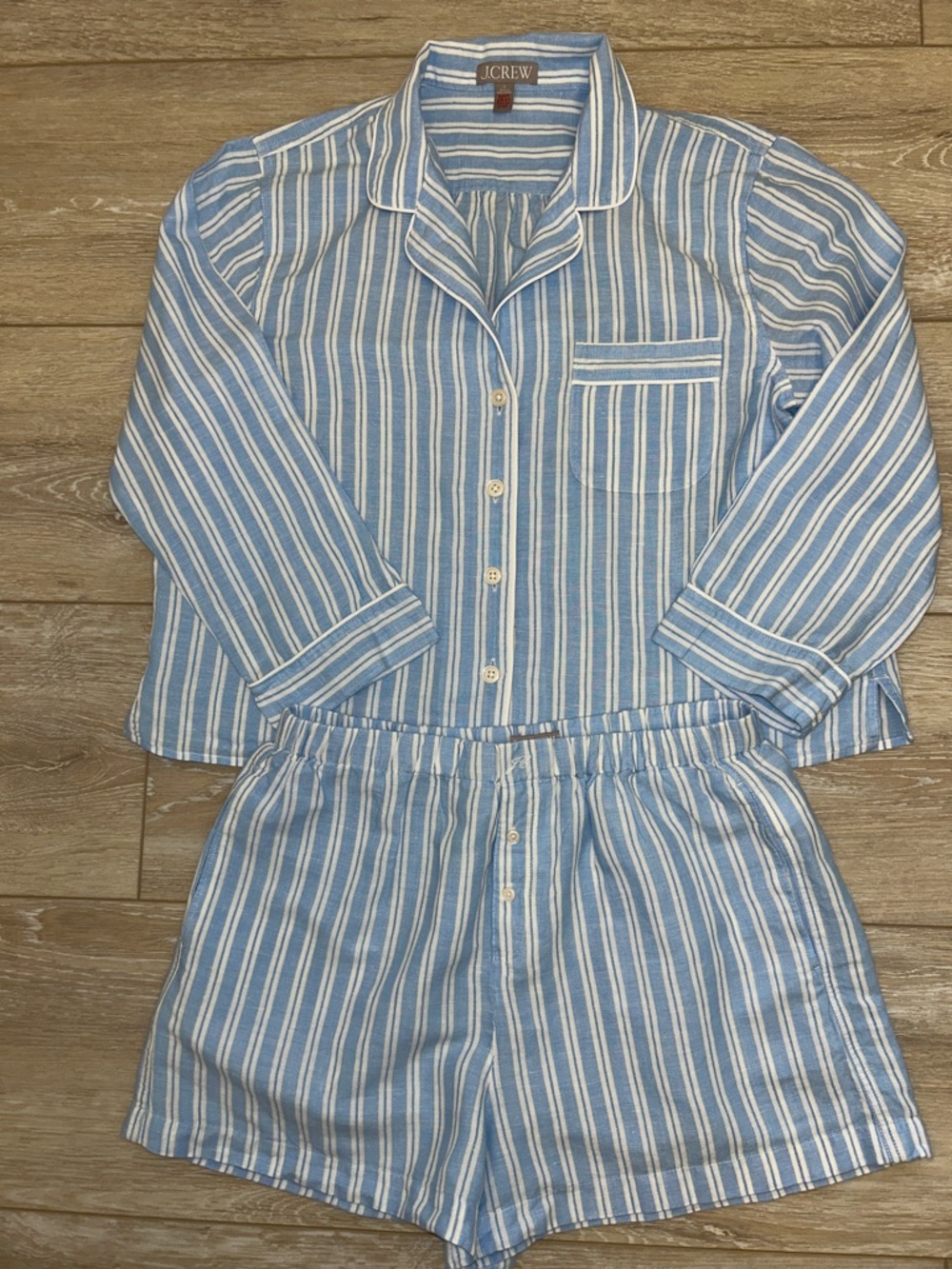 J. Crew Linen/Cotton Pajama Set